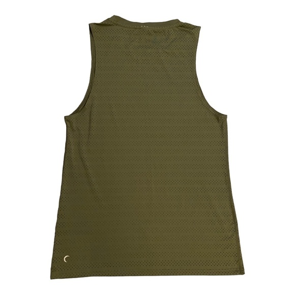 ZYIA ACTIVE CHILL Perforated Olive Green Performance Tank Top - Picture 5 of 7